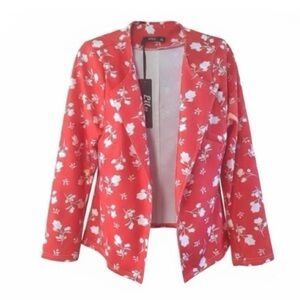 Lily Red Floral Blazer
